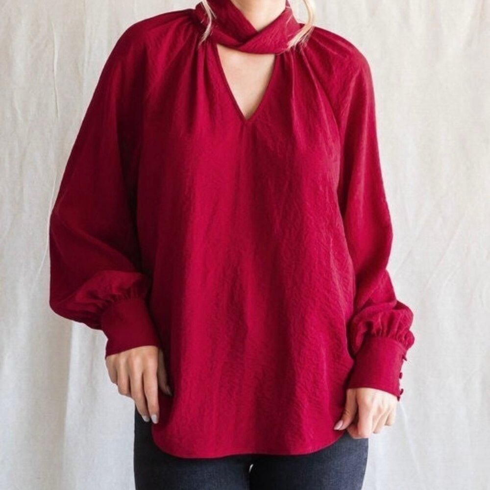 Small 4/6 blouse Wine color